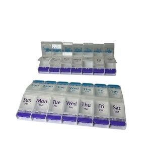 7-Day Pill Organizer with Clear Lids Easy to Open